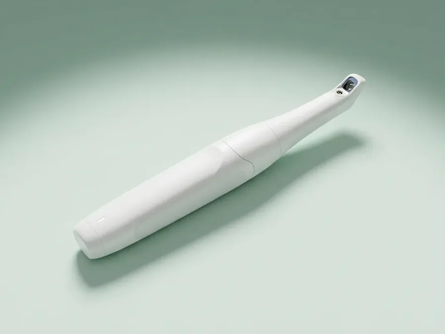 Schlanker weißer Intraoralscanner als Handgerät
